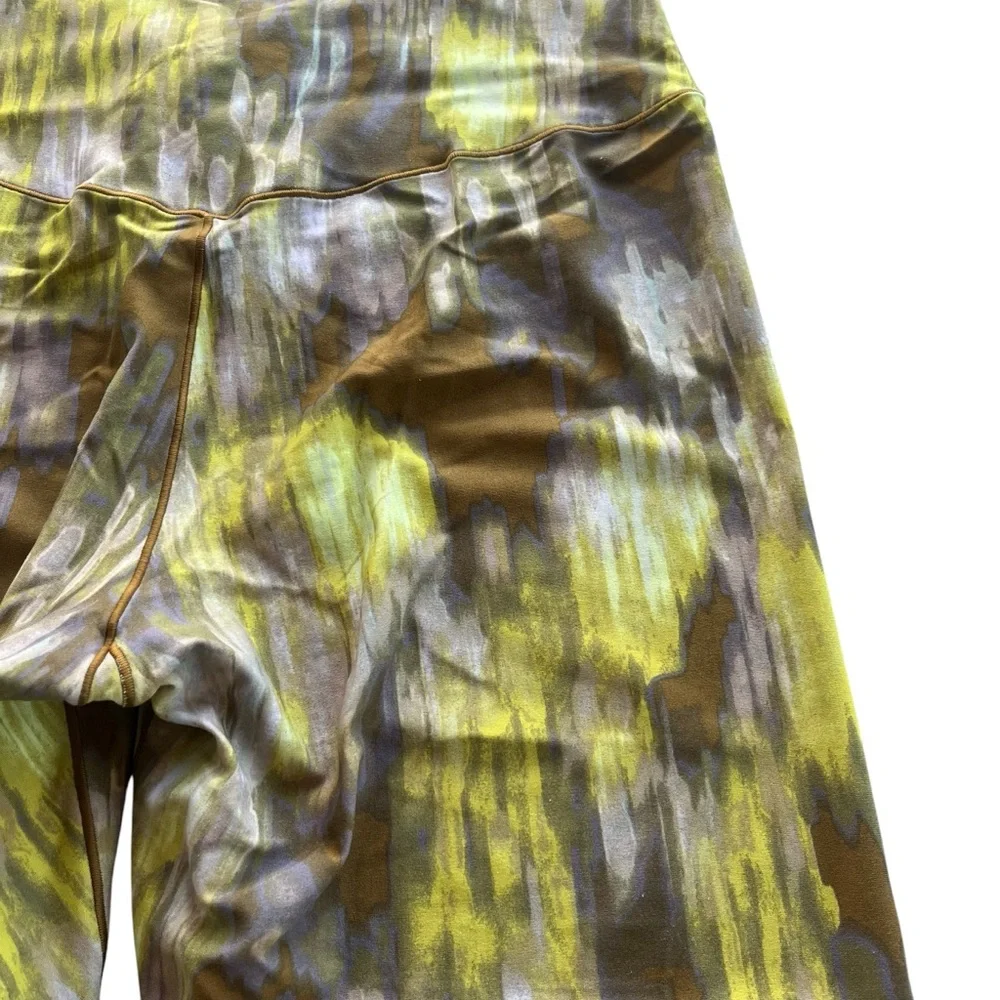 Offline By Aerie Womens XL Long Green Brown Abstract Real Me 7/8 Hi-rise Legging